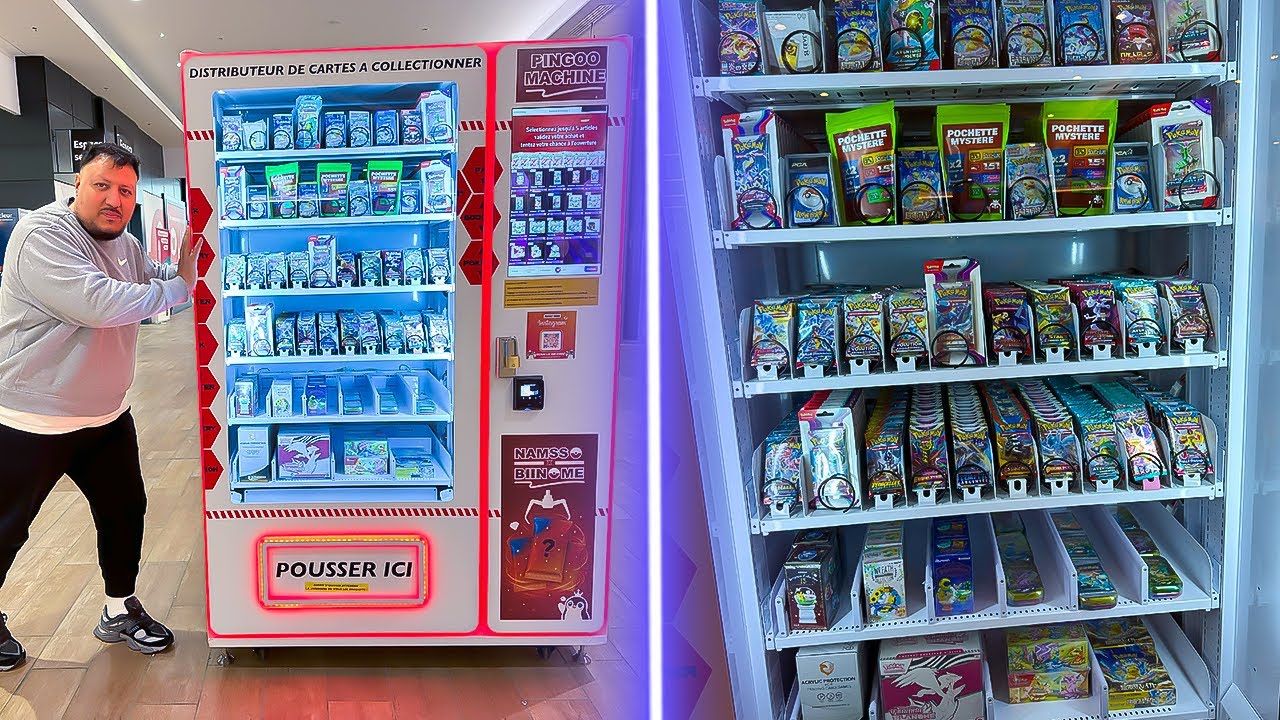 J'installe un 2eme DISTRIBUTEUR POKEMON à Carrefour (ft Binome et Netey)