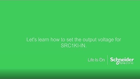 How to set the output voltage of SRC1KI-IN