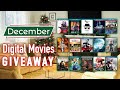 FREE Digital Movie Codes Giveaway | December 2024 🎄