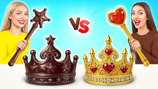 Echt Voedsel Vs Chocoladevoedsel Uitdaging Verbazingwekkende Voedsel Uitdaging Multi Do Challenge