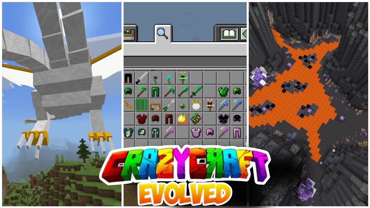 Addon CrazyCraft V4 Mới Nhất Có Boss Và Thế Giới Kiến Cho Minecraft PE/BE 1.21+ | ZinMC