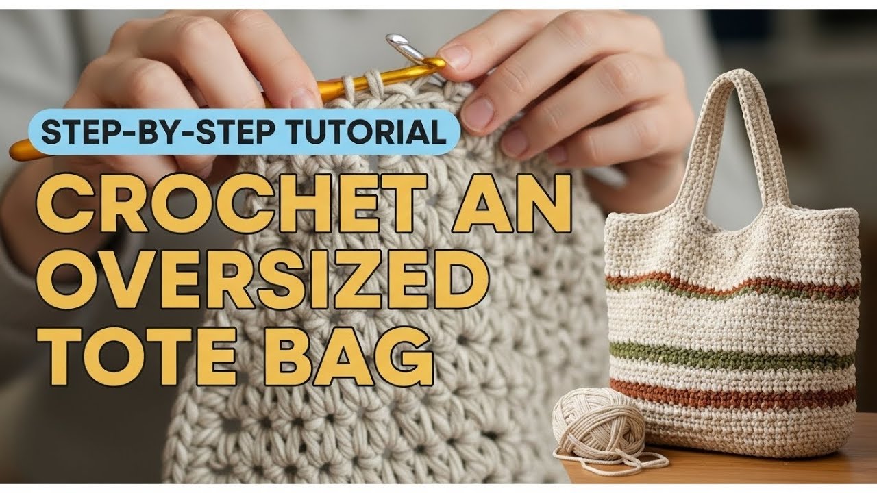 Step by Step Tutorial Crochet an Oversized Tote Bag