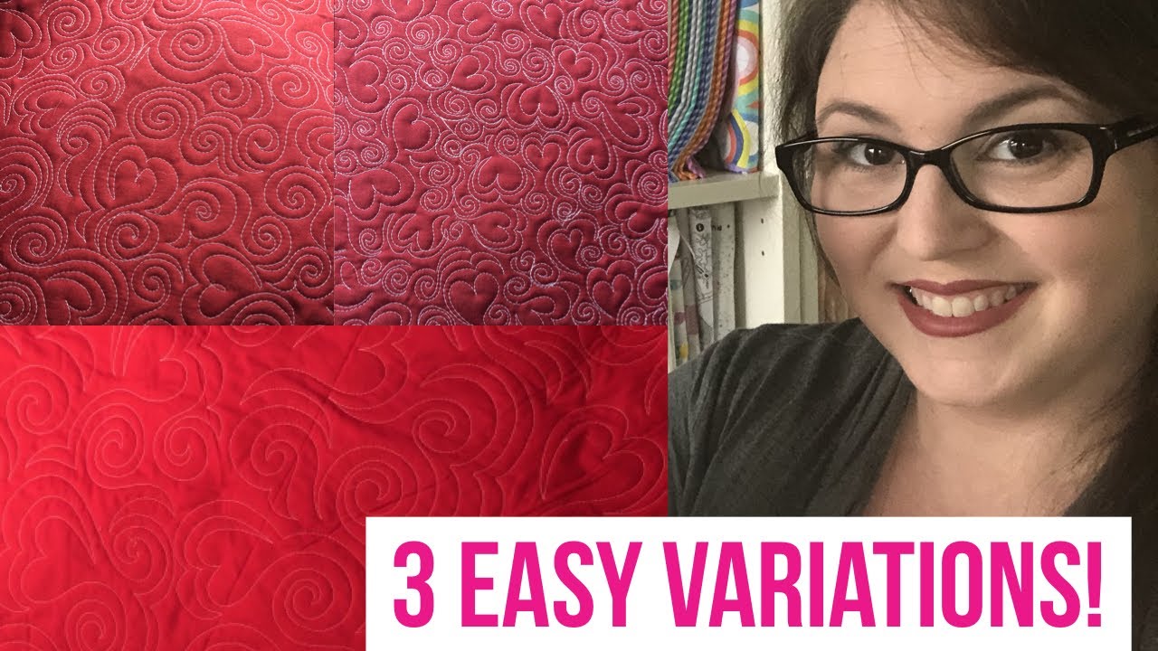 Hearts Meander Free Motion Quilting Tutorial using Full Line Stencil –  Quilt Addicts Anonymous