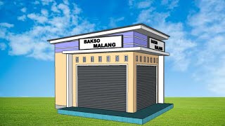 #23 Desain Toko Minimalis │ Membangun Ruko Simpel