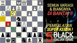 SUPER KEREN ! TOP 5 Jebakan catur hitam mematikan - Italian Game Full variasi screenshot 5