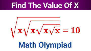Math Olympiad Algebra Problem| Square Root Math| Find The Value Of X|🤯