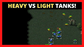 "Heavy vs Light Tanks" (1vs1) Command and Conquer Red Alert Remastered  Multiplayer Gameplay