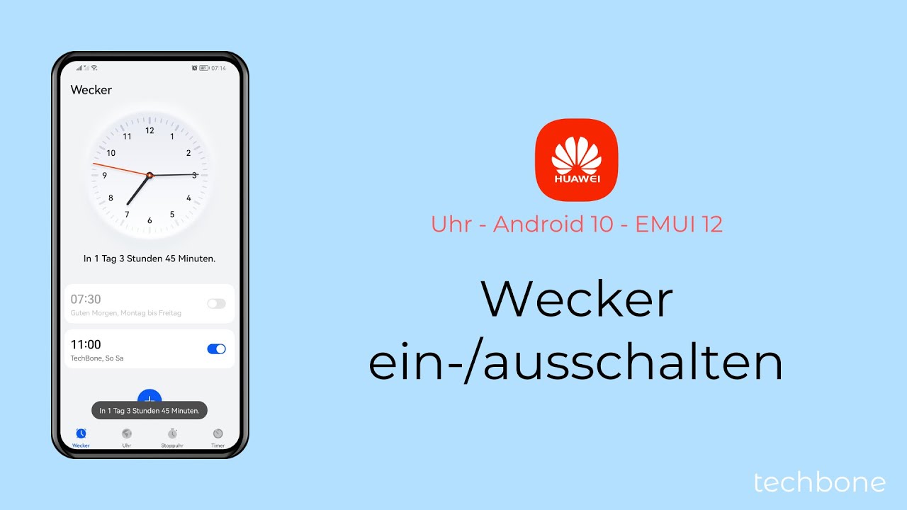 Android Wecker Lässt Sich Nicht Ausschalten Wecker einschalten oder ausschalten - Huawei [Android 10 - EMUI 12