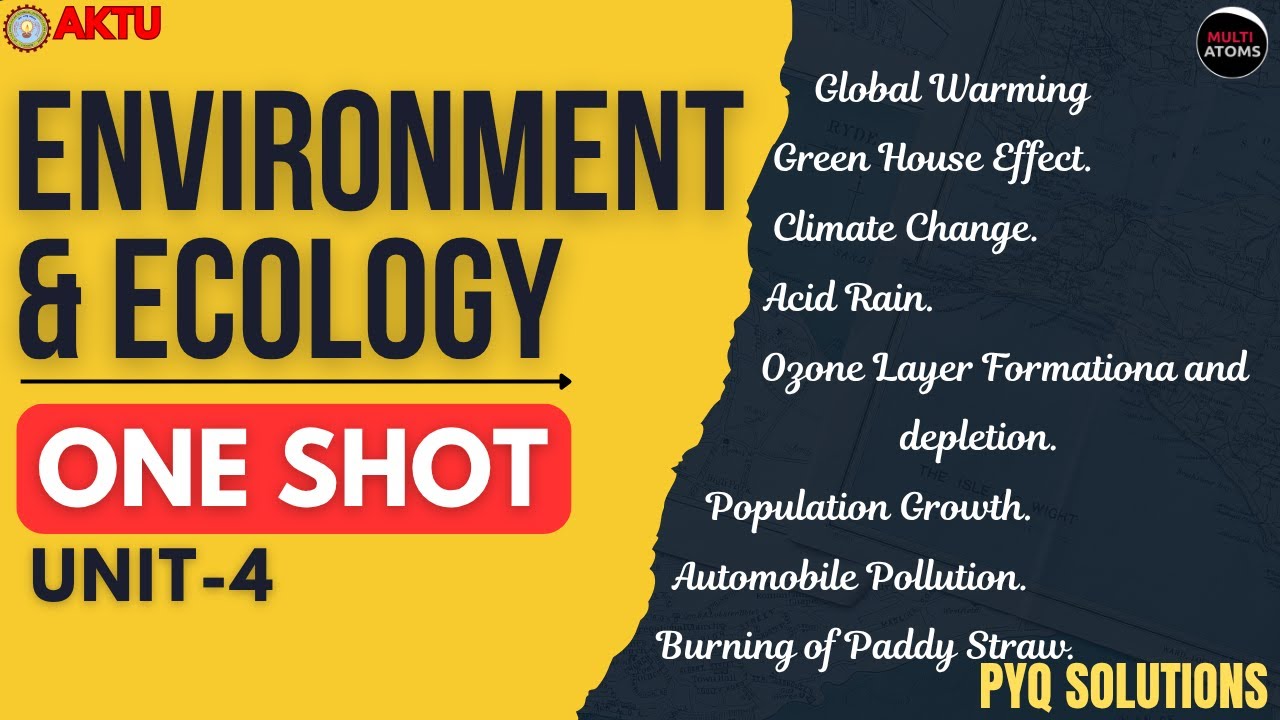Environment and Ecology | UNIT-4 | ONE SHOT | Aktu Exams | BAS-104 / ...