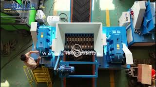 Double Shaft Shredder for Metal Scrap | Fast Conveyor Feeding & High Efficiency Crushing