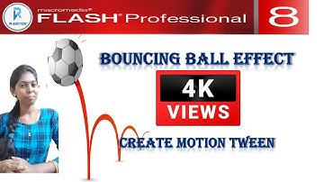 bouncing ball animation in macromedia flash 8 | how to use motion tween in macromedia flash 8