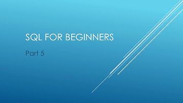 SQL for Beginners Part 5 - ORDER BY