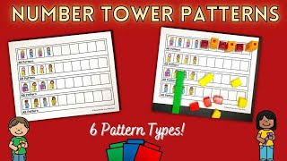 Number Tower Patterns Math Center