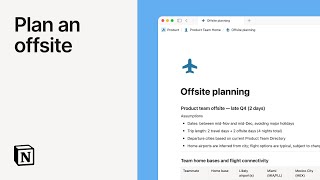 Plan an offsite with Notion Agent