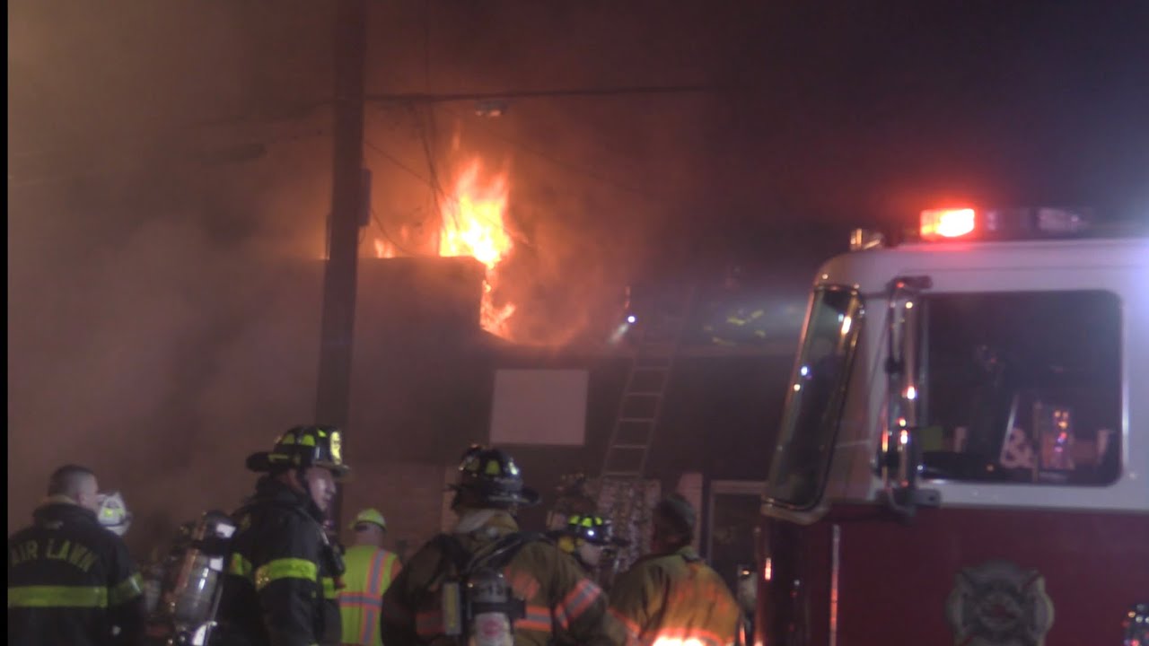 Fair Lawn NJ Fire Dept operates at a 2nd Alarm Fire at a Restaurant 6