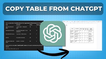 How To Copy And Paste A Table From ChatGPT To Google Docs Step By Step