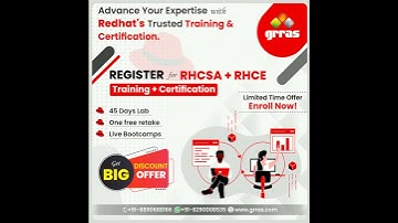 Big discount offer on RHCSA+RHCE with Training and certification Course Program. Register today!