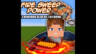 Minecraft Bedrock Command Blocks | Fire Sword Sweep #shorts #minecraft
