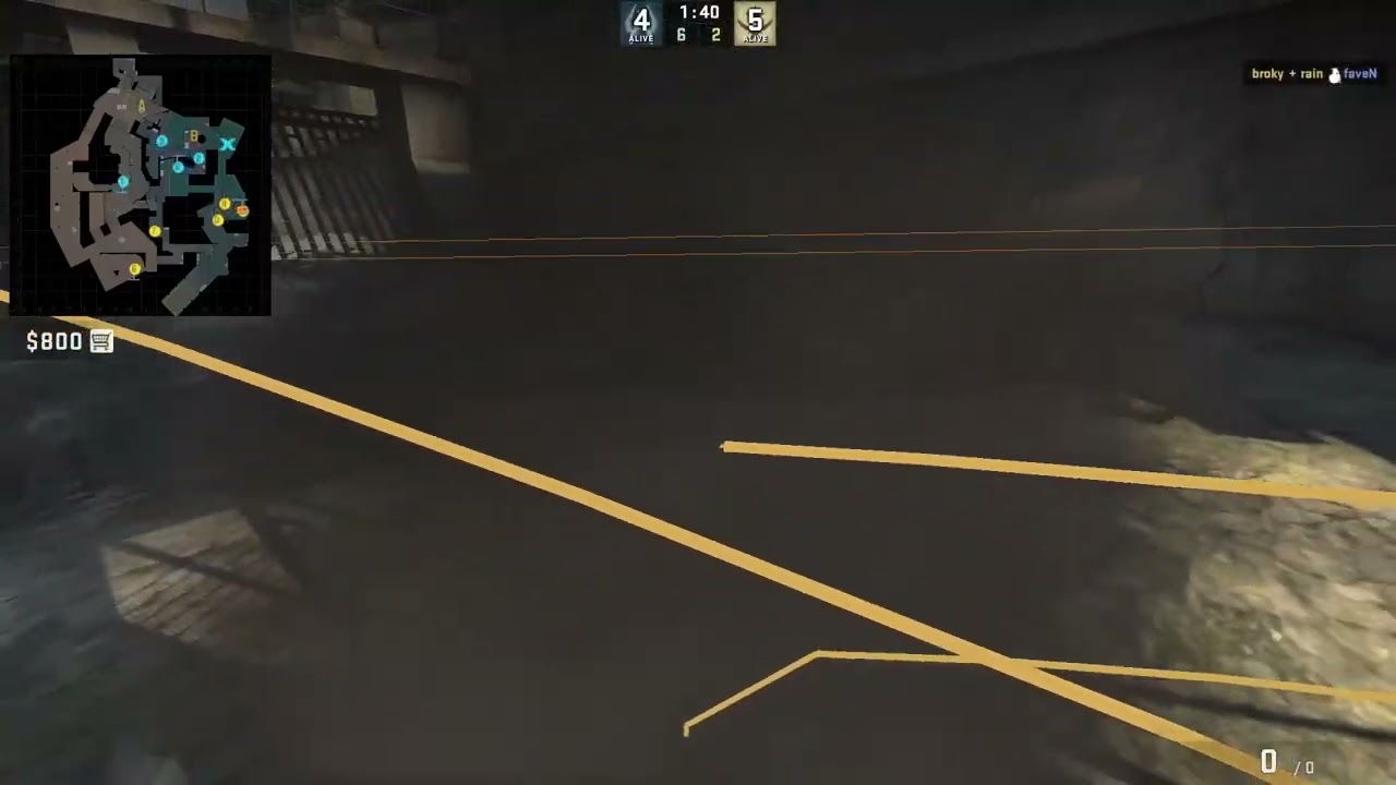 FaZe Overpass Monster Nadestack (CS:GO TRICKS)