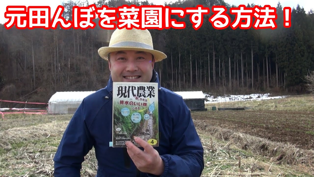 自然菜園 元田んぼを菜園にする方法 現代農業とオンライン講座 Youtube