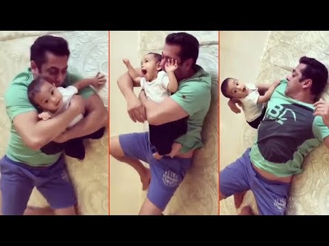 Salman Khan PLAYING With CUTE BABY Ahil At Home