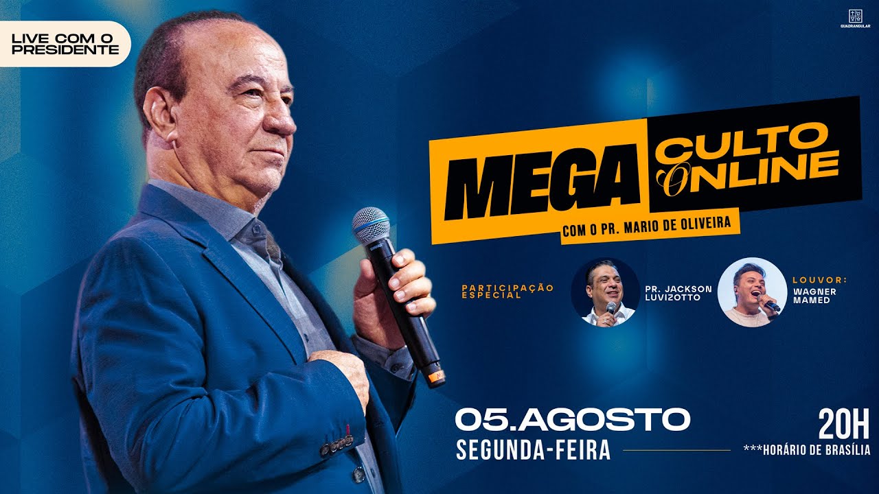 Mega Culto online com o Pastor Mário de Oliveira