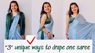 3 Unique Ways To D One Saree Saree D Style Simran Arora