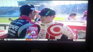 24 Jeff Gordon & 42 Kyle Larson battling for 2nd position @ Chicagoland Speedway