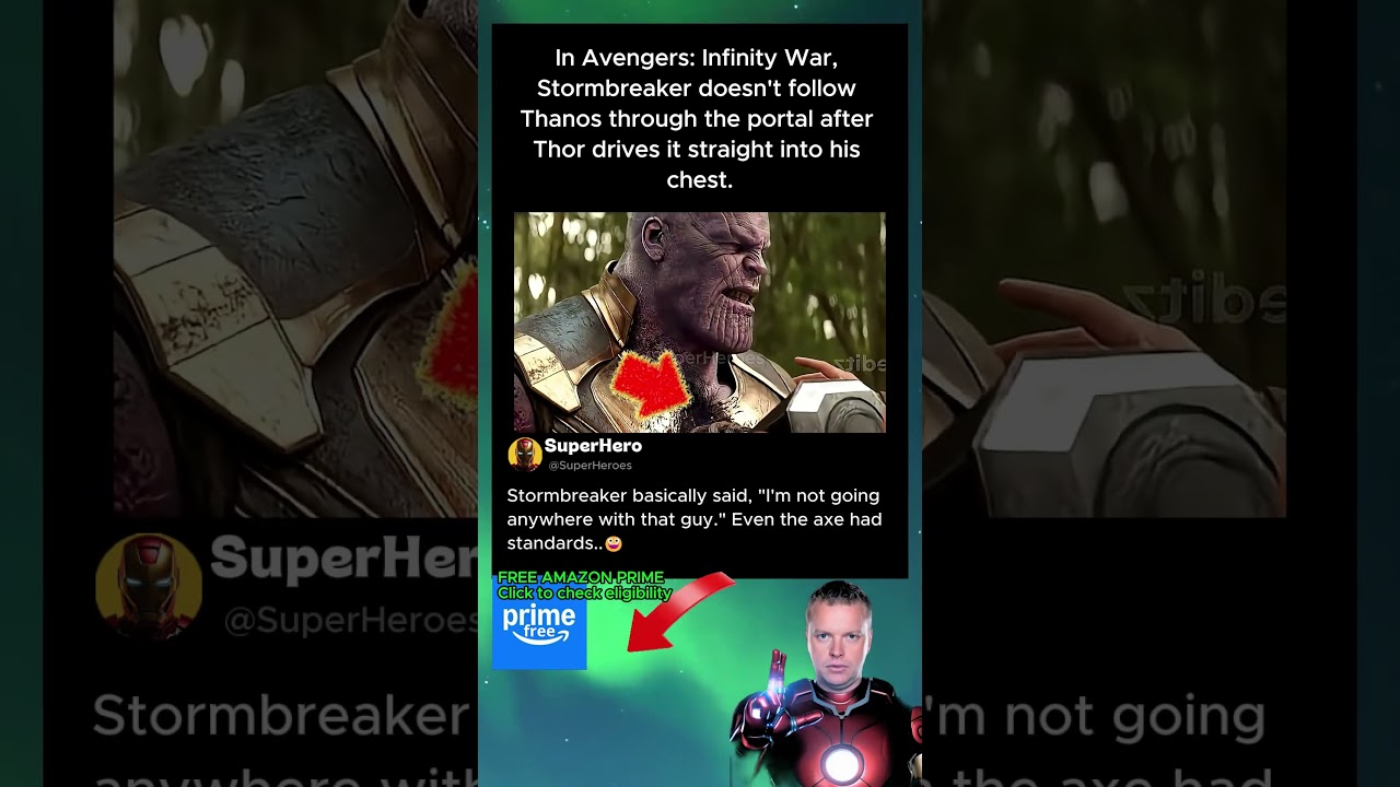 Why Didn’t Stormbreaker Follow Thanos Through the Portal? ⚡😳😂#shorts #movierecap #filmrecap
