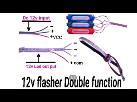How to Flasher connections | Double Function | led flasher module # ...