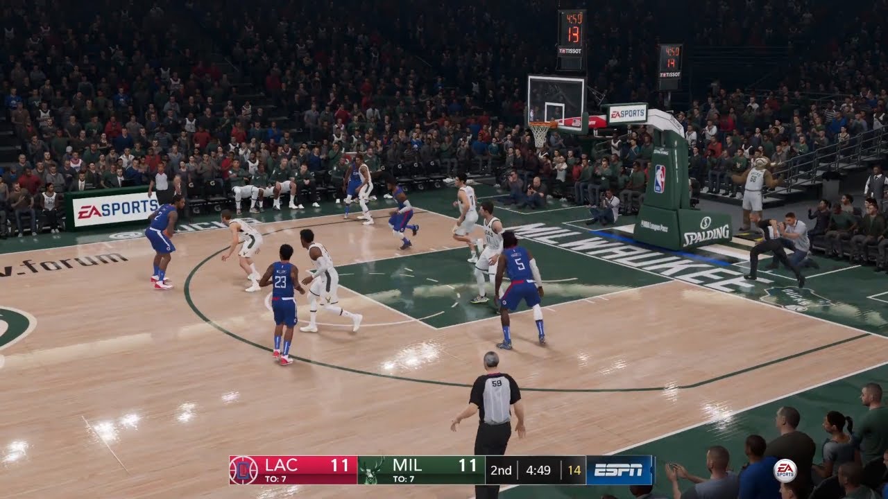 NBA Live 19 Gameplay Milwaukee Bucks vs Los Angeles Clippers