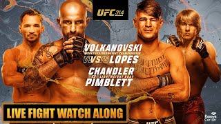 UFC 314 Alexander Volkanovski vs Diego Lopes Live Fight Watch Along