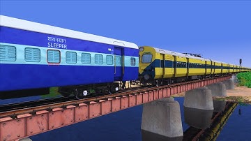 ICF Blue Coach Coupling Memu Train | BUMPY RAILROAD | Train Simulator | RailWorks 3 | ATG GAMERZ