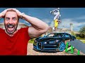 Scooter Rider Jumps $4 Million Bugatti!!!