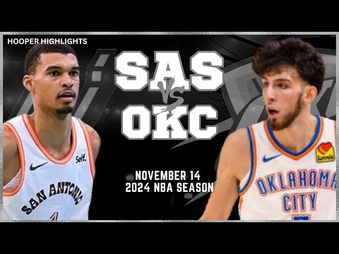 San Antonio Spurs vs Oklahoma City Thunder Full Game Highlights | Nov 14 | 2024 NBA Season