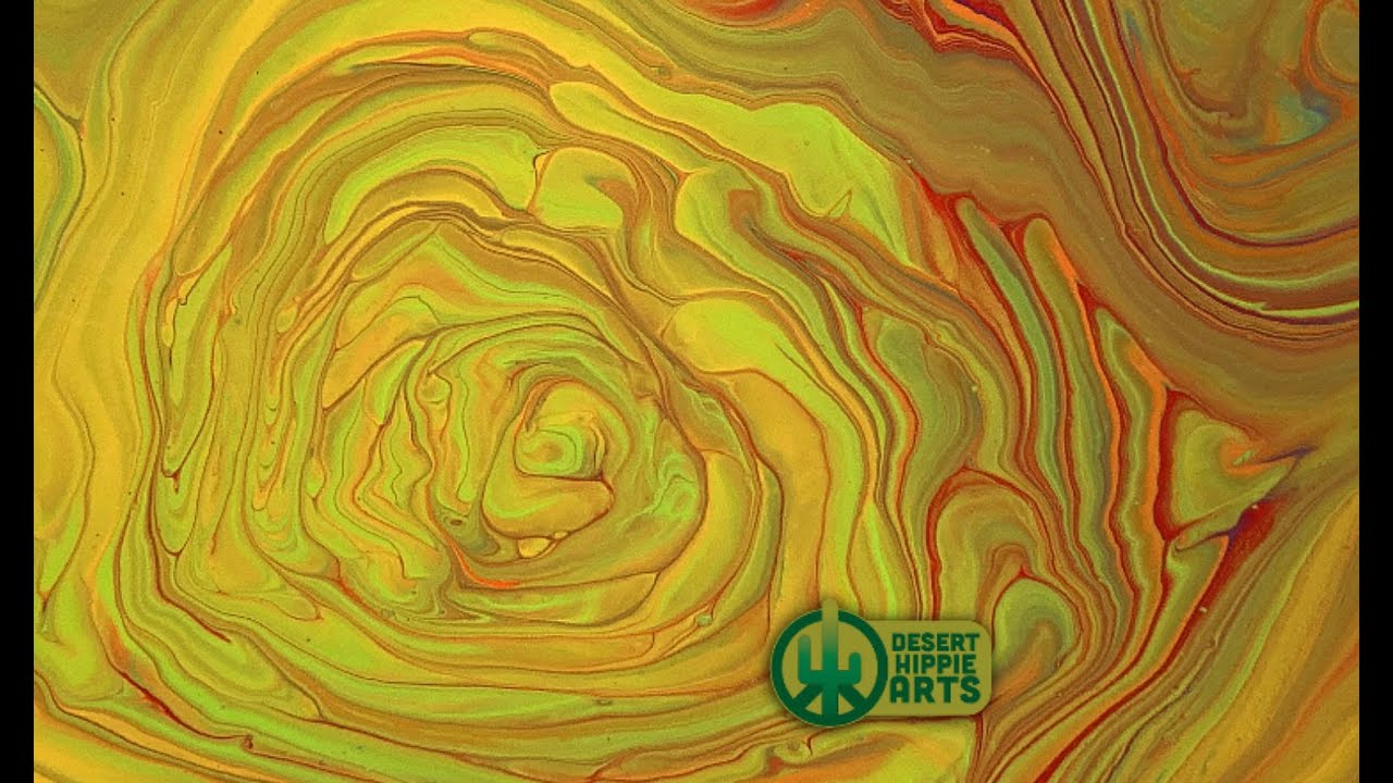 How to POUR CLOUD EFFECT Acrylic Paint using DecoArt Americana Satin