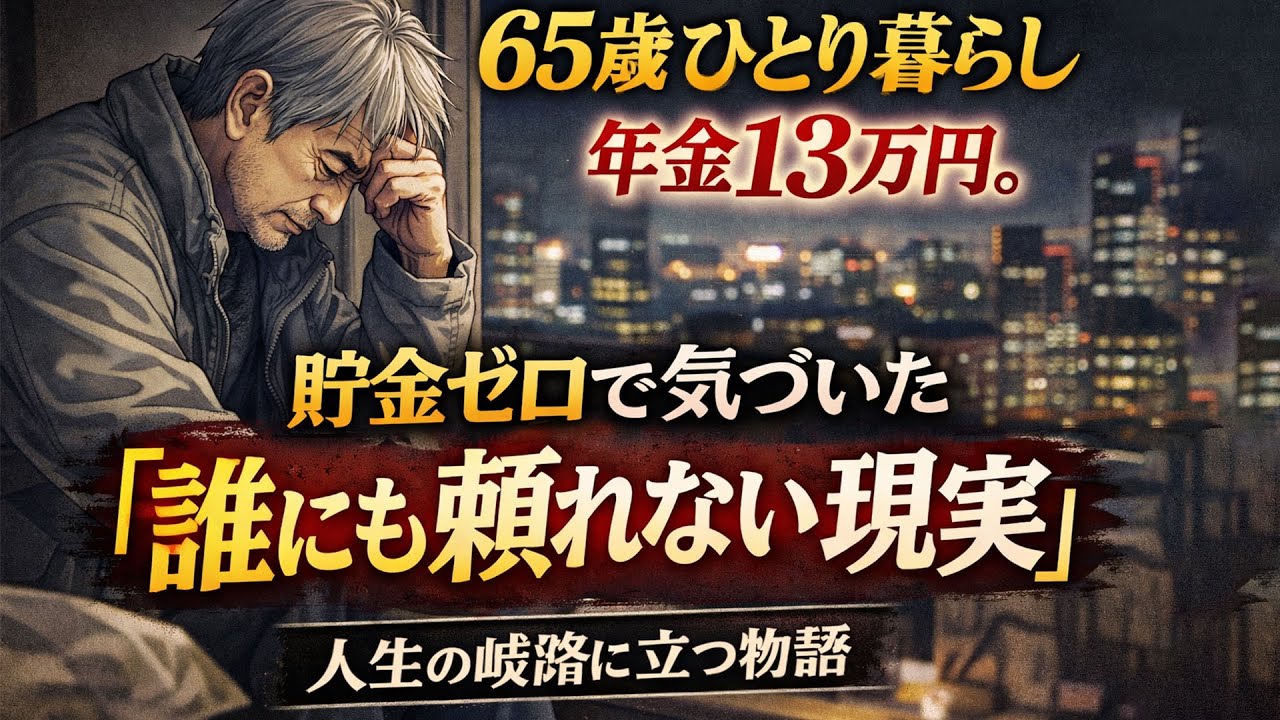 65歳ひとり暮らし、年金13万円の現実｜貯金ゼロの単身高齢者が増えている理由【人生の岐路に立つ物語】