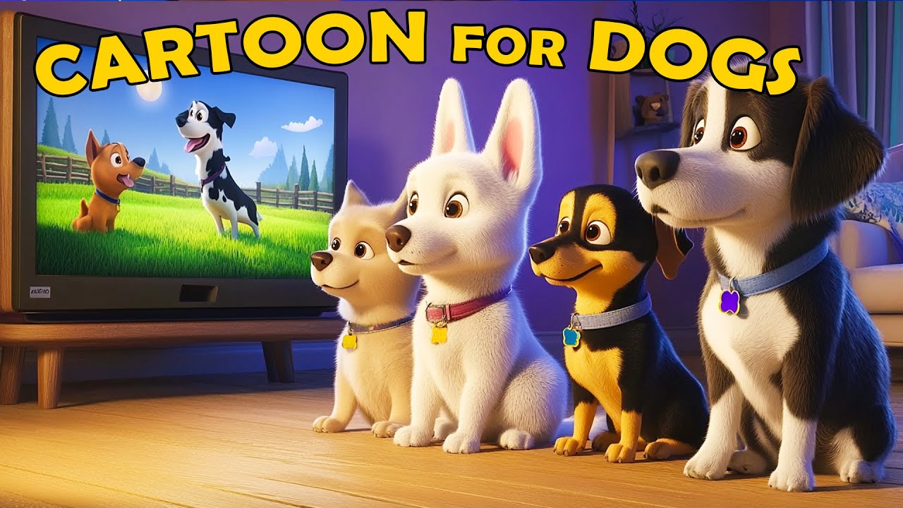 Dog Cartoon: Videos For Dogs to Watch to Prevent Boredom when Left Alone & Calming Music for Dogs