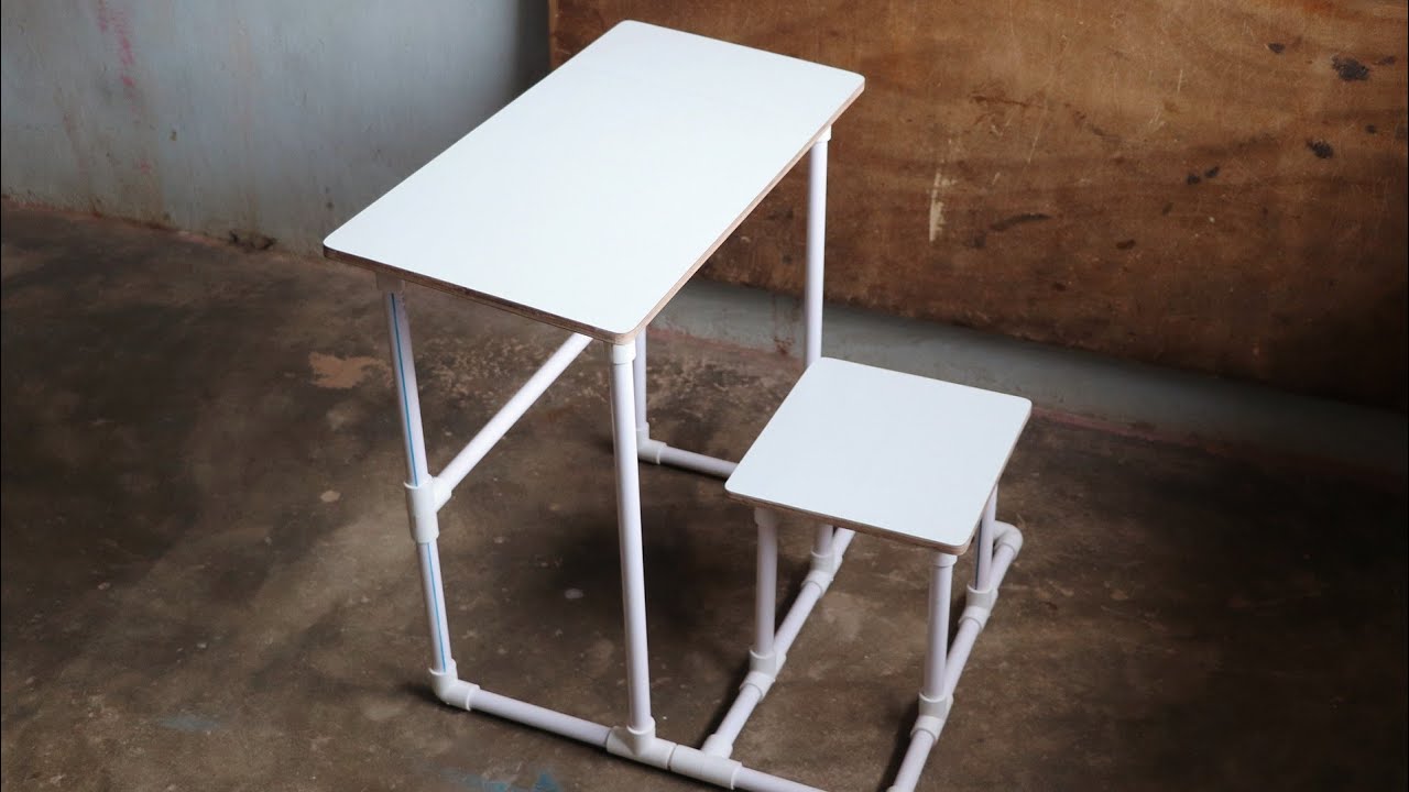 Make A Study Table For Kids Using Pvc Pipe Diy Kids Study Desk