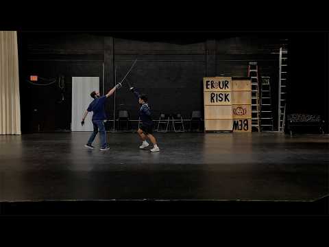 Swords drawn, students take stage for unconventional Rice final