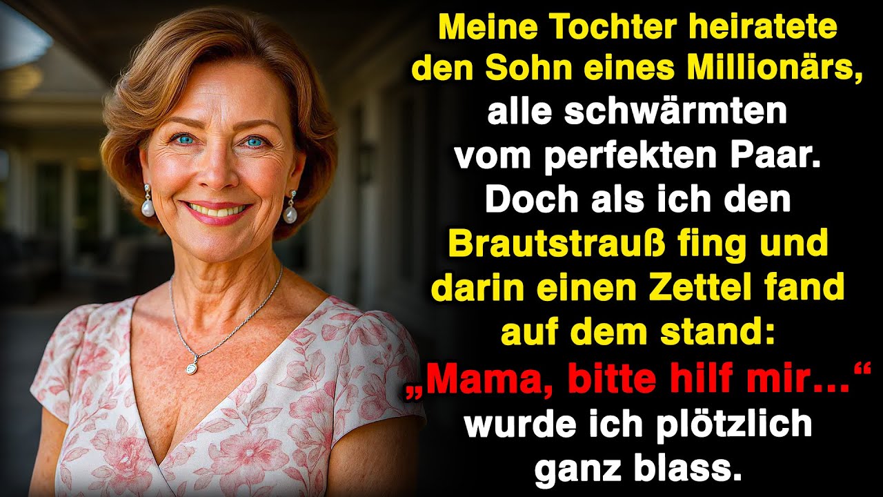 Meine Tochter warf mir den Strauß mit aufgerissenen Augen zu. Als ich die Schrift sah…