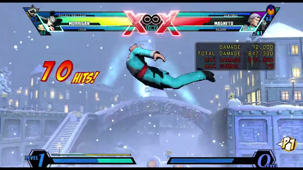 UMVC3 Tron/Morrigan soul drain combos w/ Raccoon LOG