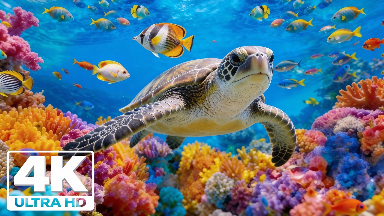 Ocean Relaxation 4K – Спокойные подводные пейзажи для сна, учебы и снятия стресса