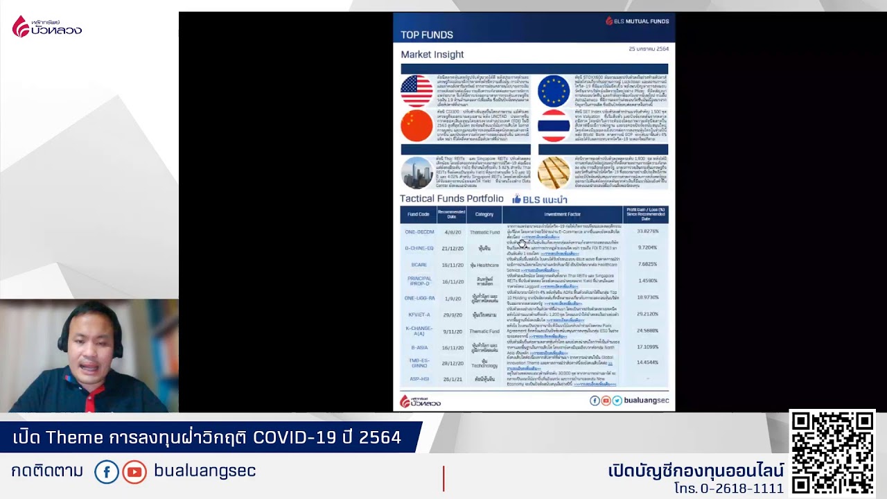 สัมมนา "เปิด Theme การลงทุนฝ่าวิกฤติ COVID-19 ปี 2564"  (27-01-21)