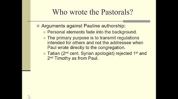 Introduction to the Pastoral Epistles
