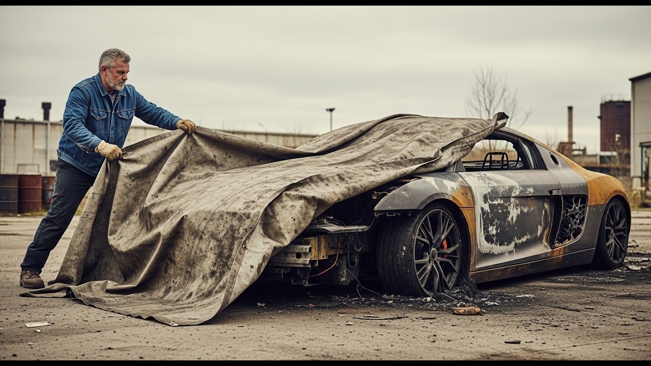 "ASMR Audi R8 Found Hidden Under Tarp in Wasteland... INSANE Restoration to Perfection! 😱"