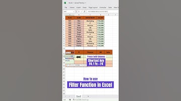 | How to use Filter Function in Excel ⌛👍🔥| #excelformula #viralvideo #shortsfeed #exceltips #excel