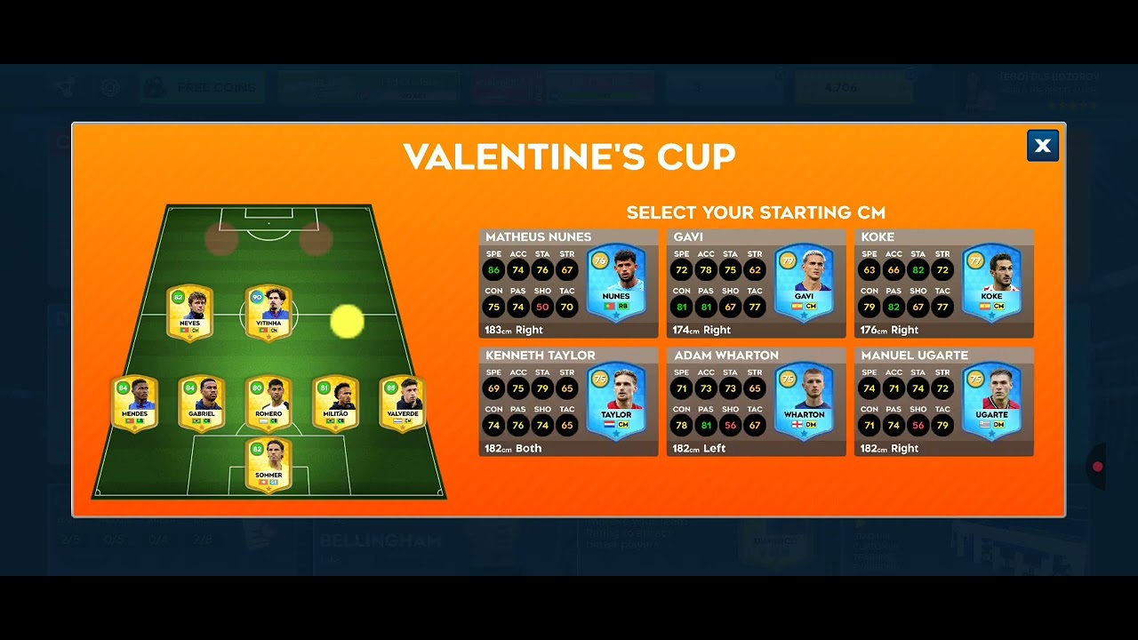 #DLS26#da VALENTINE'S CUP uchun tarkib tuzamiz