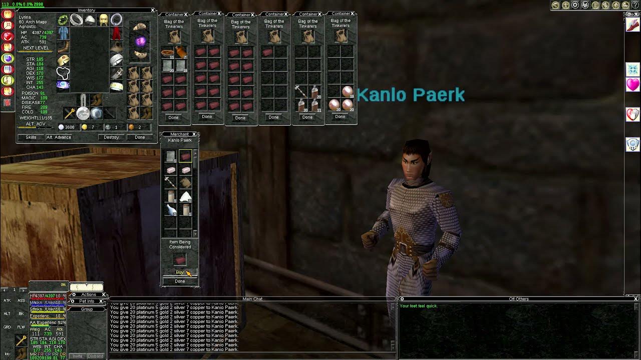 EverQuest The Al'Kabor Project 895 Blacksmithing up to 191 YouTube