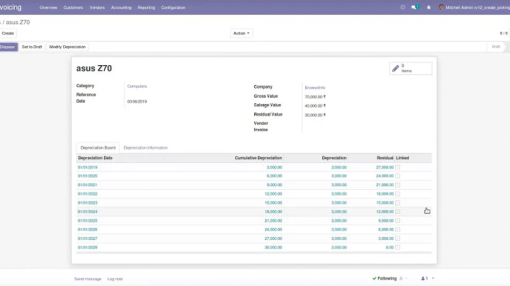How to do Account Assets management | Odoo Apps Features #odoo16 #management